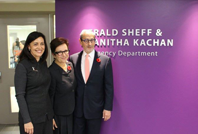 Gerald Sheff & Shanitha Kachan Emergency Department.
