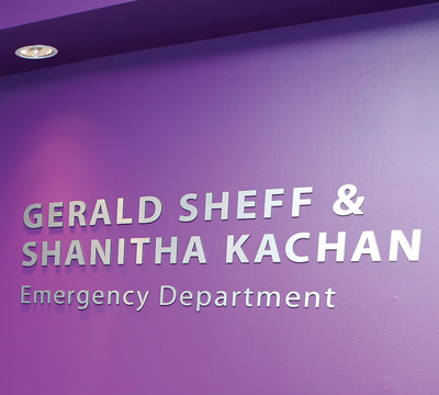Gerald Sheff & Shanitha Kachan Emergency Department