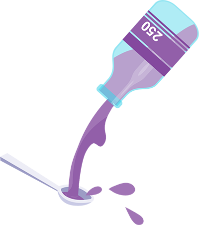 Illustration of OTC cough and cold medication.