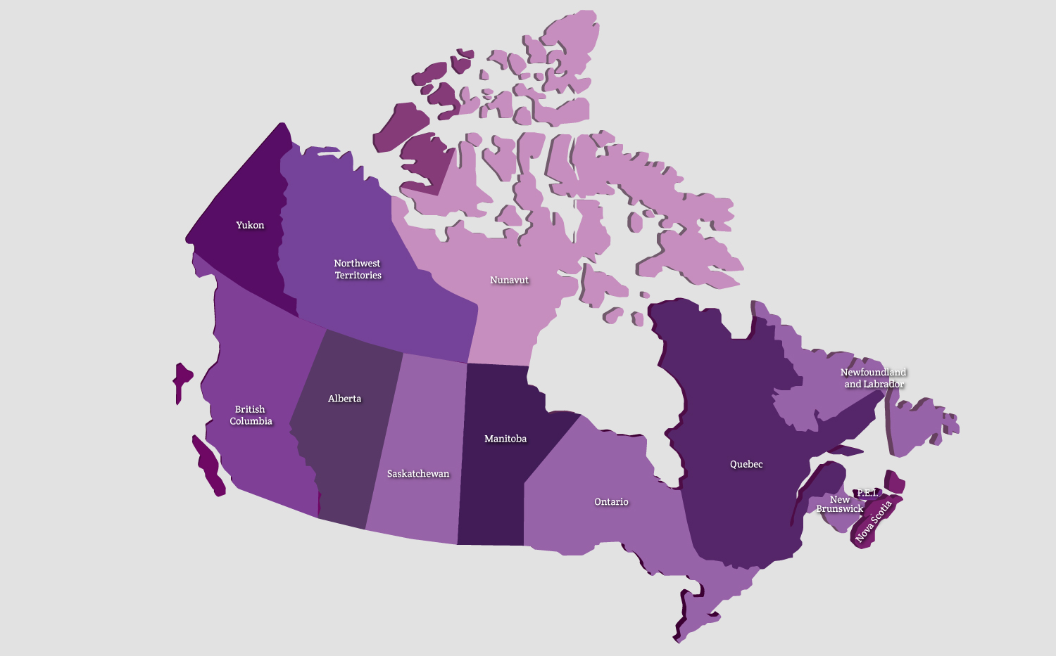 map of Canada