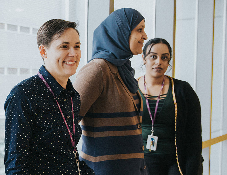 New Beginnings Clinic team members, left to right, Stephanie Carter, Dr. Thuriya Balhaj and Iman Hussain