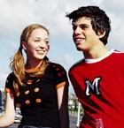 Teens walking outside 