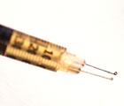 Hypodermic needle golden fluid 
