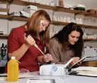 Lab scene with two women