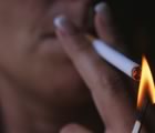 Lighting cigarette match flame