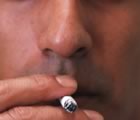 Man smoking cigarette