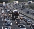 Traffic jam on highway