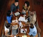 Young office workers in meeting