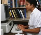Nurse at computer