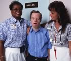 Nurses with Down's patient