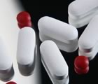 Red and white pills