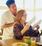 Couple checking the morning mail