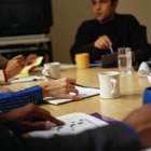 Meeting shot of hands table