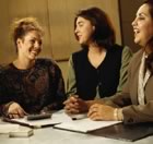 Meeting with three women