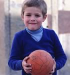 Boy with basketball