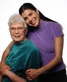 Grandmother with teen granddaughter