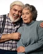 Happy older couple