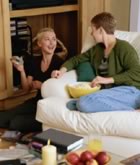 Lesbian couple relaxing
